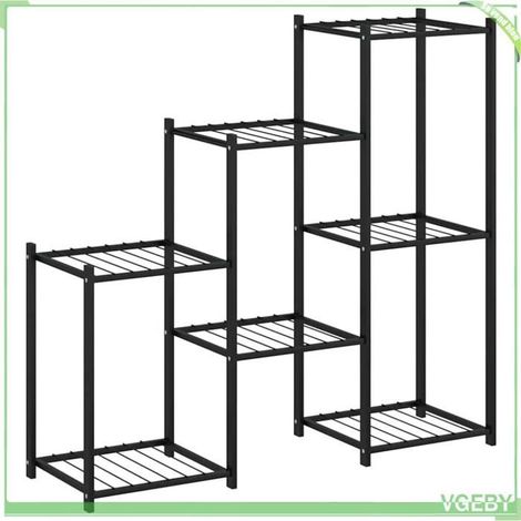 Jardinière - FAFEICY - 343129 - 83 x 25 x 80 cm - Noir - Fer (1/5)