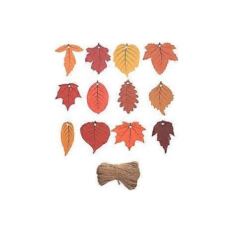 120 étiquettes cadeaux décoratives en feuilles d'érable artificielles pour l'automne