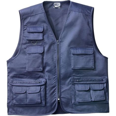 Gilet multitasche mod.navy tessuto cotone e poliestere - Salone