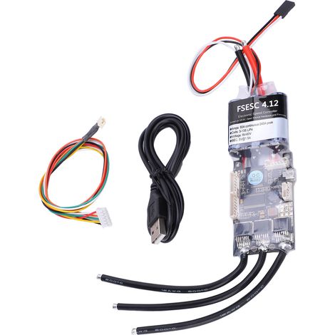 Contrôle de vitesse électronique à entraînement unique V4 Mini FSESC4.12 50A ESC à courant élevé avec aluminium anodisé (1/5)