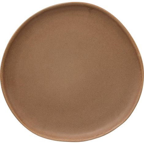 Assiette en grès marron, Ø 27 cm