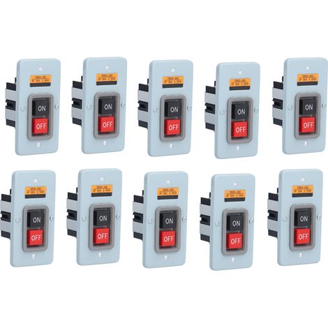 10 Stück Drucktaster-Schalter, Leistungssteuerkasten, 3-phasig, Ein/Aus, 380 V, 30 A, TBSS‑330 (1/5)