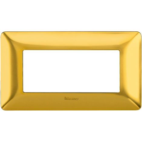 Bticino Matix Placca Oro Satinato 4 Moduli Tecnopolimero AM4804GOS (1/2)