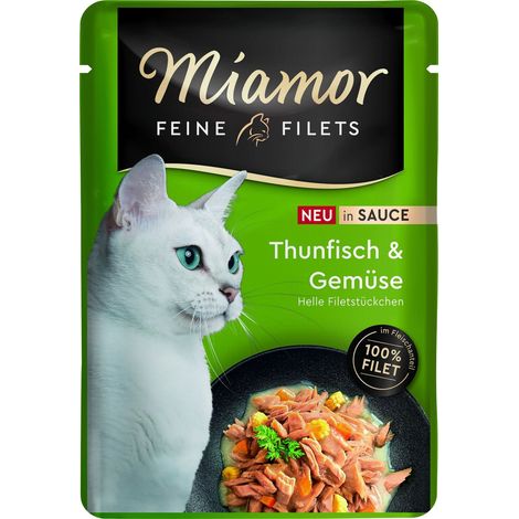 Miamor Filets fins à la saucisse Sachet 100g - Thon aux Légumes 100g