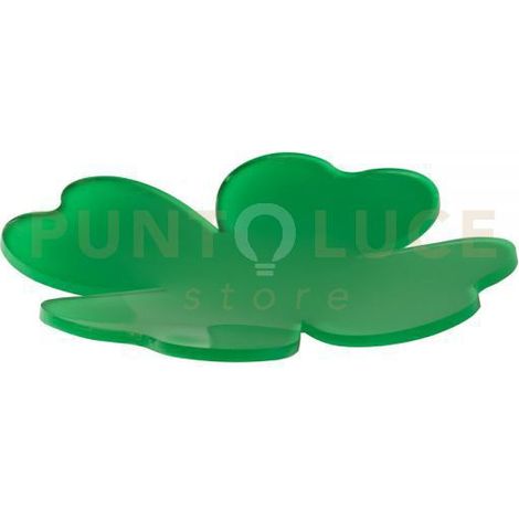 VUOTATASCHE QUADRIFOGLIO IN CRISTALLO ACRILICO VERDE
