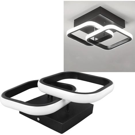 Plafonnier LED carré moderne en aluminium 3000K blanc chaud pour couloir, cuisine, chambre, salon, 110-265V (1/5)