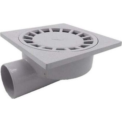 Siphon de sol 200mm x 200mm sortie 75mm – Plastique PVC blanc – Drain pour douches et zones humides – 1 pièce - Pvc1pcs (1/5)