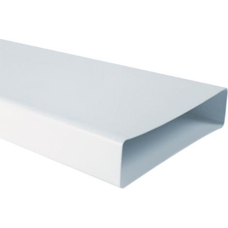 Conducto plano rectangular blanco 55x220x1000 55x220x1000