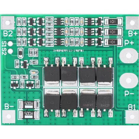Carte de Protection de batterie au Lithium 3S 12V 25a Li-ion 18650, BMS PCB contre les courts-circuits