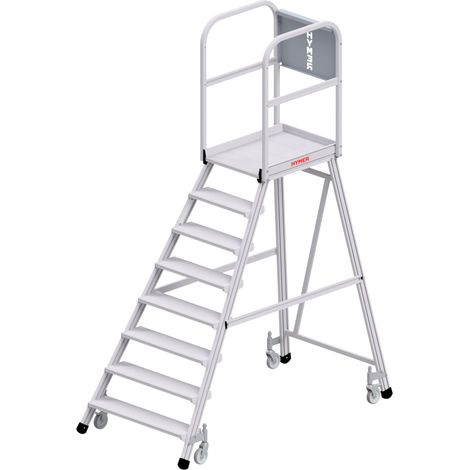 Hymer Podesttreppe fahrbar, einseitig begehbar, 8 Stufen, Standhöhe 1,95 m