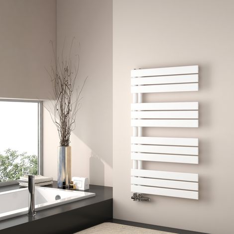 EMKE Sèche-serviette eau chaude, 1041x600mm - Sèche-serviettes Panneau Plat Blanc