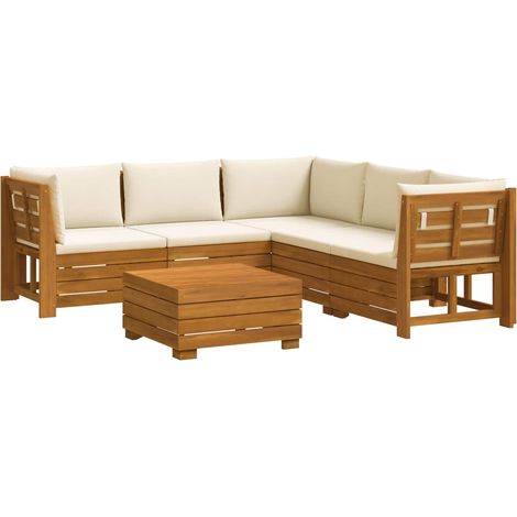 Maison Exclusive - Outdoor-Sofagarnitur mit Kissen 6 Stück Braun