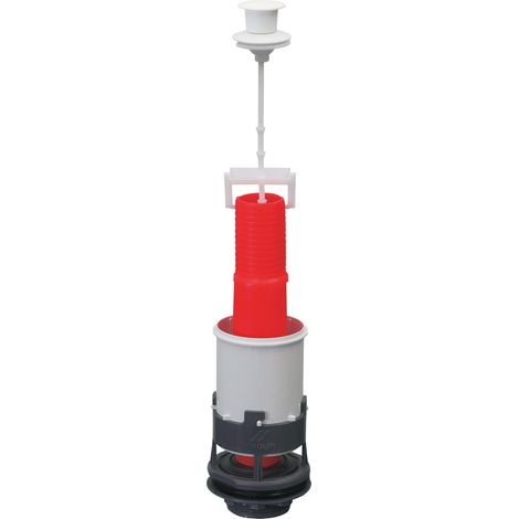 Mécanisme chasse d'eau wc simple chasse avec bouton poussoir à tirette MX, Wirquin 10724084, gris