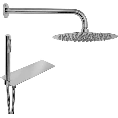 Ensemble de douche complet avec support de tablette