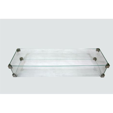Elementi Feuerschutz Glasumrandung, transparent, rund, inkl. Edelstahl Verbinder