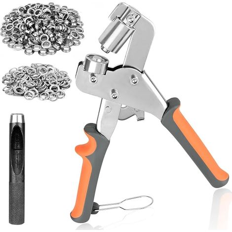 Awnings Eyelet Pliers with 400 Eyelets Diameter 10mm Carbon Steel Magnetic Eyelet Tool Kit Magnetic Eyelet Press for Tarpaulin Fabric Leather Belt (1/5)