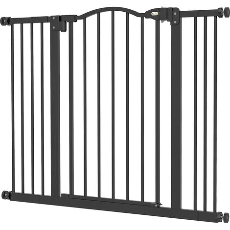 Cancellino per Cani Estensibile 74-100x78 cm in Metallo Nero (1/5)