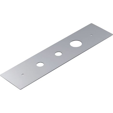 Kludi - Placa de instalación para grifo de bañera de 3 orificios, cromo 1602405 (1/2)