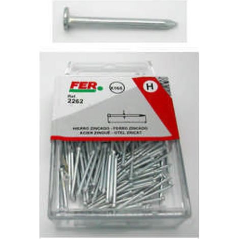 Ferro Finstock Zinco Ferro Punta C/Piatta 20x100x4.4 Plas Box 250g