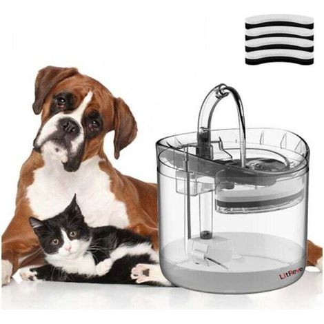 1.8L Recyclable Automatic Cat Fountain - Silent Water Dispenser for Cats and Dogs, EU Plug (1/4)