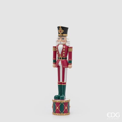 EDG Enzo De Gasperi Soldatino Natalizio H61 Ø14 cm Bianco Rosso – Decorazione di Natale (1/3)