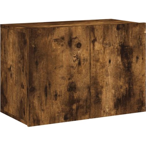 Mobile TV multimediale scaffale per televisione televisione buffet sala da pranzo soggiorno camera da letto a parete rovere affumicato 60 x 30 x 41 cm marrone 020028137