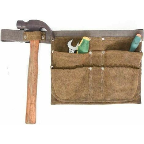 Gürteltaschen für Gartengeräte, verstellbarer Hüftgurt, professionelle, robuste Arbeitstasche, Khaki, 29,522 cm