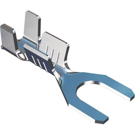 Terminale forcella foro 4mm ottone stagnato