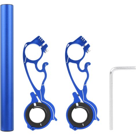 20 cm Lenkerverlängerung aus Aluminiumlegierung, blaue Lenkerverlängerungshalterung