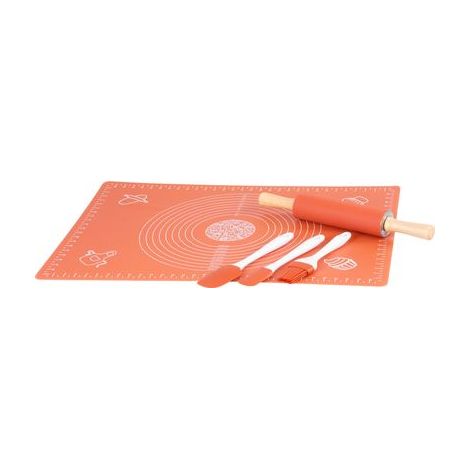 Backset MagicHome, 5-teiliges Set, Silikon-Backpinsel, 2x Spatel, Nudelholz, Unterlage