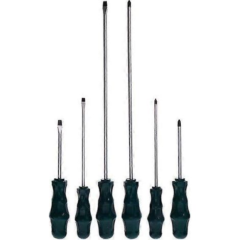 Jeu de tournevis en chrome-vanadium durable - 6 pièces avec poignées ergonomiques, conception compacte pour un transport facile (1/4)