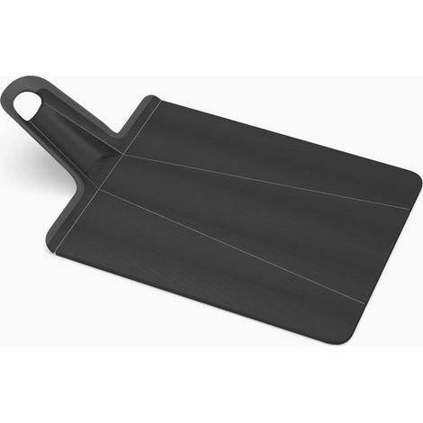 Chop2Pot™ Plus Schwarzes faltbares Schneidebrett, multifunktional, zum Schneiden, Hacken und Servieren von Lebensmitteln, rutschfester Boden, spülmaschinenfest, kompaktes Design. (1/5)