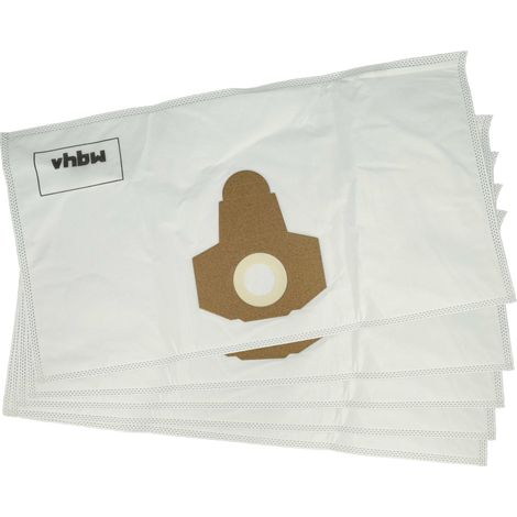 vhbw 5x Sacs compatible avec Parkside PNTS 1500 B1, 1400 F2, 1500 A1, 1400 D1, 1400 E2, 1400 C1 aspirateur - 58cm x 31,5cm blanc