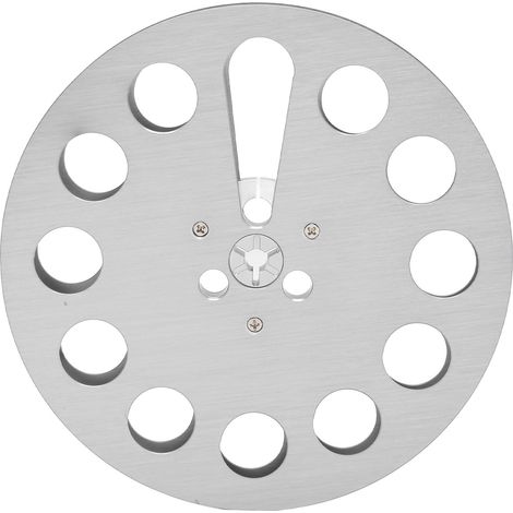 1/4 Zoll Aluminium-Spulenspule für Aufnahmegeräte, 11 Löcher, universell, silber (1/5)