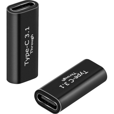 Mcbazel USB C OTG 3.1 Femelle vers Femelle Adaptateur, 10Gbps Adaptateur USB C Support 4K vidéo et l'audio Connecteur D'extension Compatible avec Phone, Switch, PS5 et Tablette, 2Pcs (1/5)