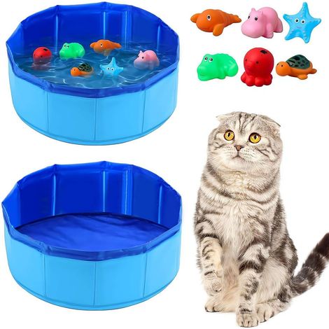 Tapis d'eau pour chat, jouet aquatique pour chat avec poissons, jouet portable en plastique, tapis de jeu d'intérieur pour chat (1/5)
