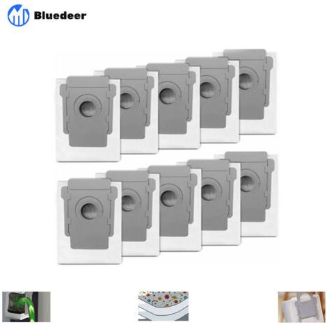 Paquet de 10 Sacs d'Aspirateur Compatibles avec iRobot Roomba i & s Series - Pour i17 i7 + i7Plus (7550) i3 + (3550) i4 + (4552) i6 + (6550) i8 + (8550) s9 + (9550) - Sacs de Déménagement de Saleté Au (1/5)