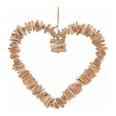 Decorazione da parete Agnes, 35 cm, a forma di cuore in legno (1/3)