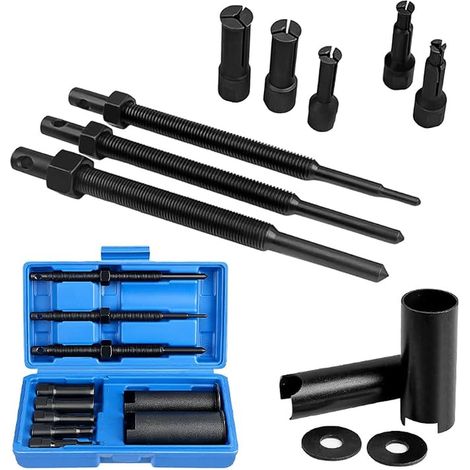 Extracteur de Roulement Velo, 9-23mm Extracteur de Roulement Intérieur avec Pinces Kit d'Outils d'Extraction avec Boîte en Plastique Arrache Roulement pour Voiture VTT (1/5)