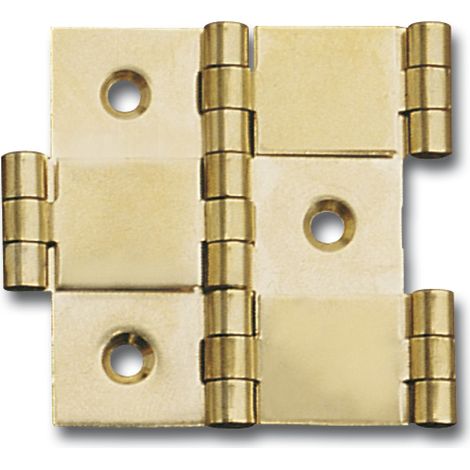 CHARMAG Paravantscharnier, 60x30 mm, Holzstärke 24 mm, Messing poliert