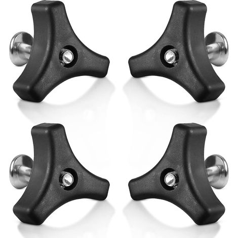 écrous à oreilles universels en plastique pour tondeuse à gazon et boulons à triple angle pour poignée de tondeuse, pièces et accessoires pour la plupart des poignées de tondeuse à gazon (4 pièces)