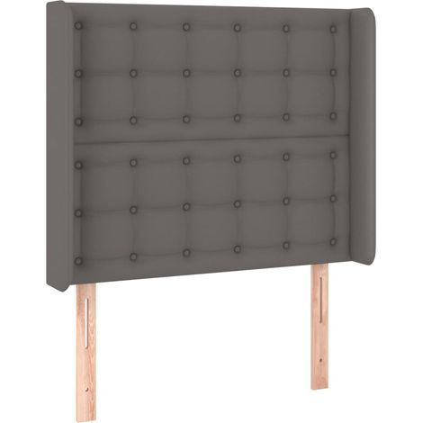 Maison Exclusive - Kopfteil mit Ohren Grau 83x16x118/128 cm Kunst