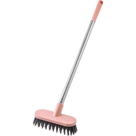 Brosse À Récurer - Manche Télescopique En Acier Inoxydable - Pour Sol Carrelage Douche Terrasse - 45 x 12,5 x 4 cm - 1 Pièce (1/5)