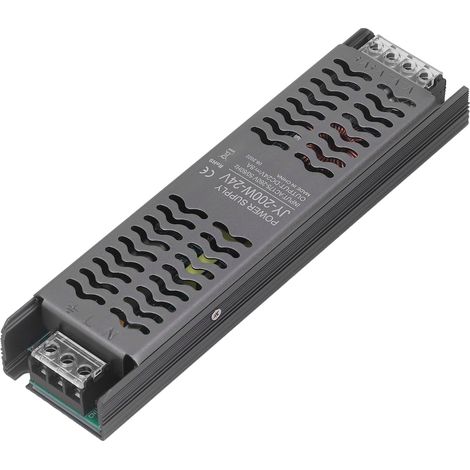 Alimentation LED 200W AC 175-260V vers 24V DC transformateur étanche à dissipation thermique, bloc d'alimentation basse tension pour bande lumineuse. (1/5)