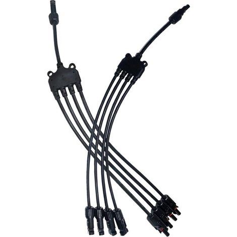 Câble d'extension pour Panneau Solaire 4 vers 1 - Connecteur mâle Femelle Câble d'extension pour Panneau Solaire - 1 Paire (1/5)