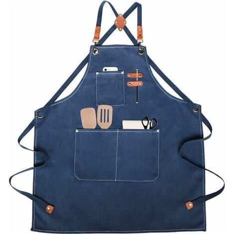 Tablier de Cuisine,Tablier de Travail,Tablier Barbecue,pour Barbecue, Restaurant, Jardin, Barbecue, Café (1/4)