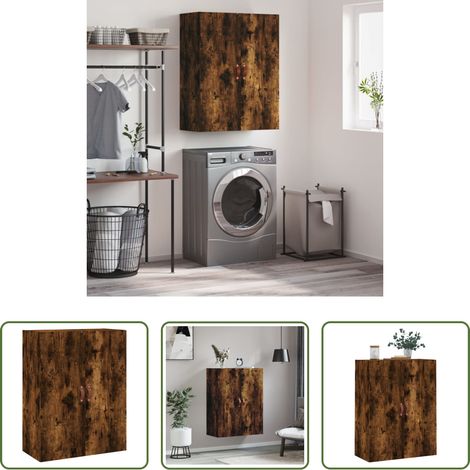 Holzschrank - Wandschrank Räuchereiche 69,5x34x90 cm (1/5)