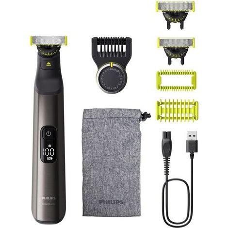 Tondeuse visage & corps - PHILIPS - OneBlade Pro QP6552 - 120 min autonomie - 20 positions - Noir (1/5)