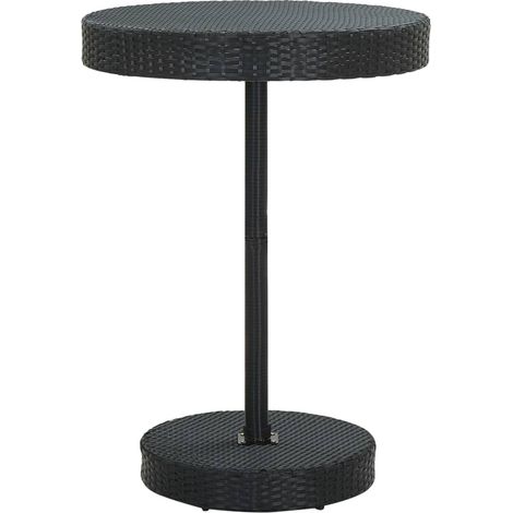 Gartentisch Schwarz 75,5x106 cm Poly Rattan