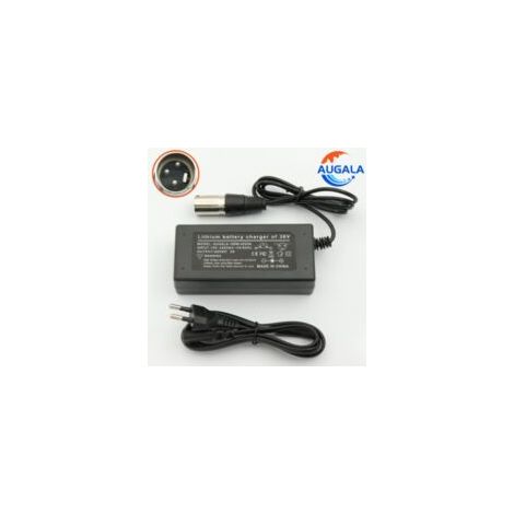Convient aux chargeurs de batterie 36V 2A, sortie 42V 2A, entrée CA 100-240V, chargeurs de batterie lithium-ion/lithium polymère pour vélos électriques de la série 10, 36V (UE).